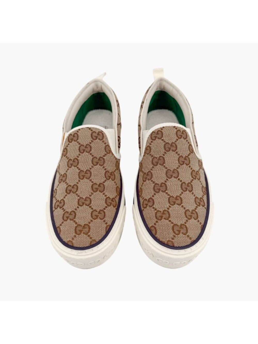 Gucci Tennis 1977 Slip On Sneakers GG Canvas Platform Size 36.5 US 6.5 Women’s - Picture 3 of 15